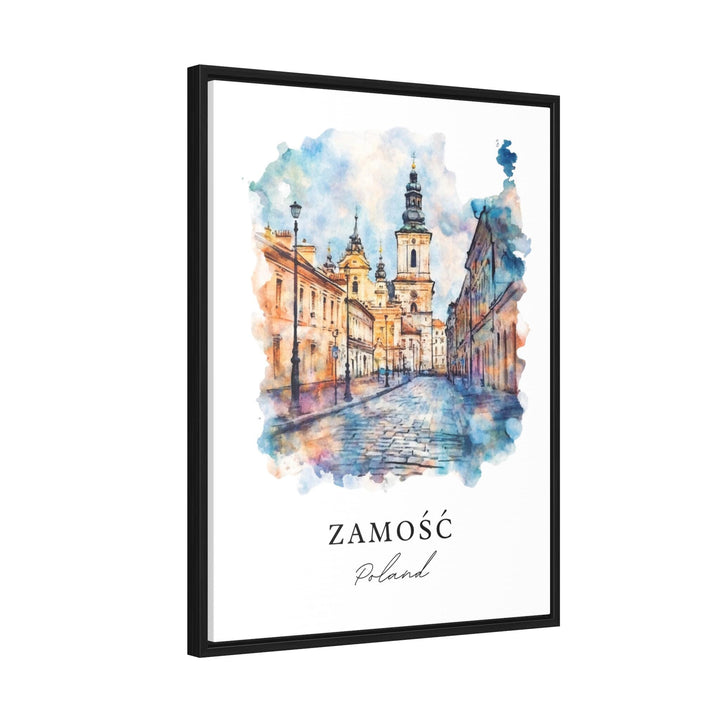 Zamosc Wall Art, Zamosc Poland Print, Poland Watercolor Art, Lublin Voivodeship Gift,