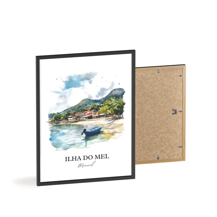 Ilha Do Mel Wall Art, Paraná Print, Brazil Watercolor Art, Ilha Do Mel Gift, Travel Print, Travel Poster, Housewarming Gift