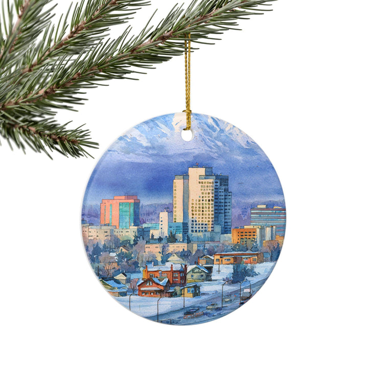 Anchorage AK Ornament: Unique Anchorage Souvenir, Anchorage Xmas Decor, and Authentic Anchorage Alaska Gift