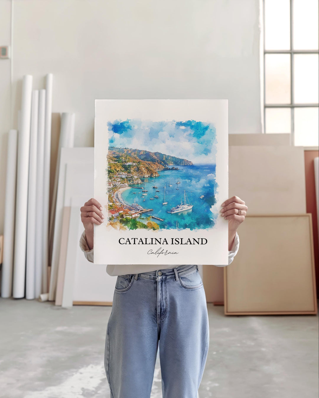 Catalina Island Wall Art, Los Angeles Print, Catalina Watercolor Art, Catalina Island Gift, Travel Print, Travel Poster, Housewarming Gift