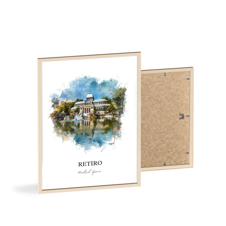 Retiro, Spain – Watercolor Art Print