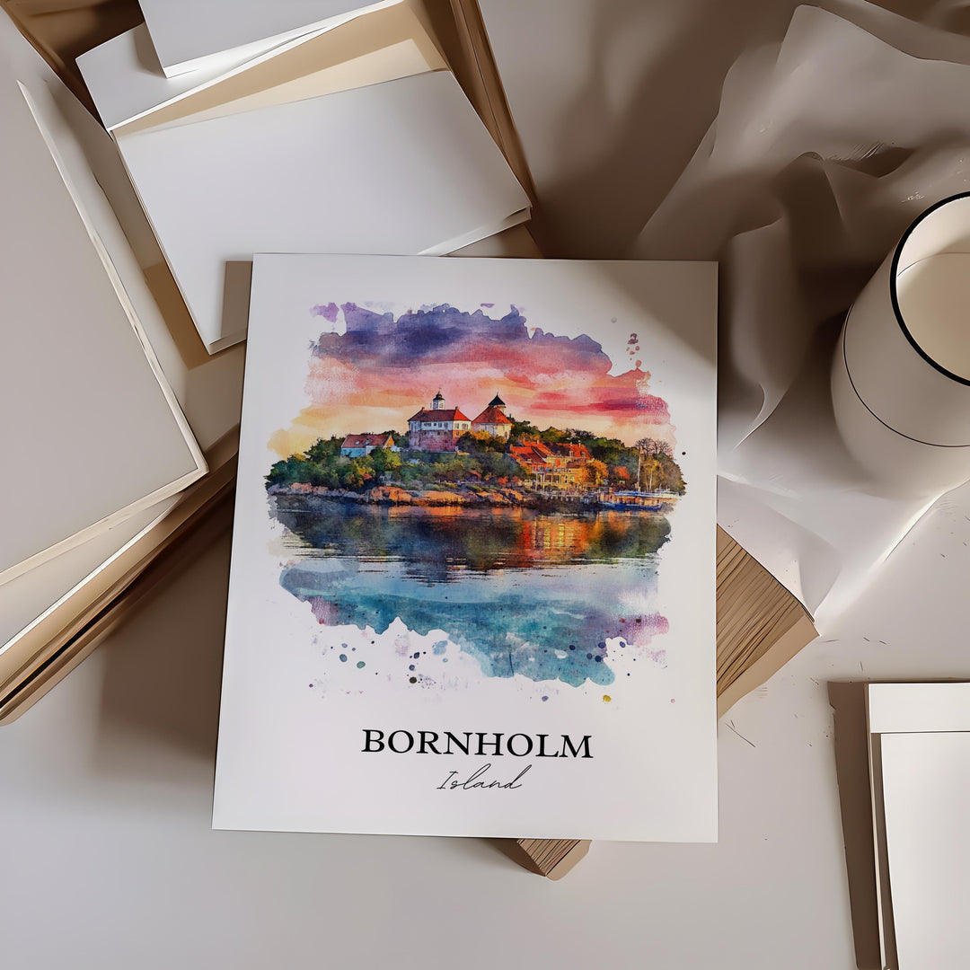 Bornholm Island, Denmark – Watercolor Art Print