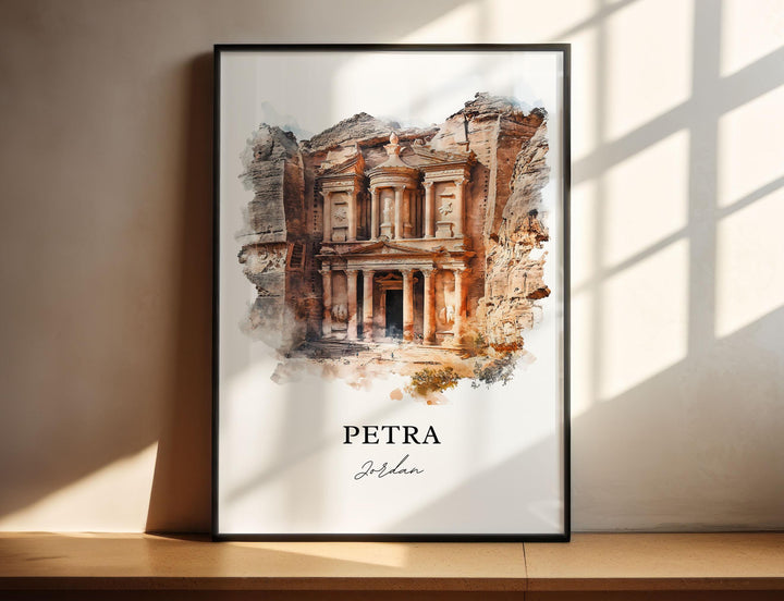 Petra, Jordan – Watercolor Art Print
