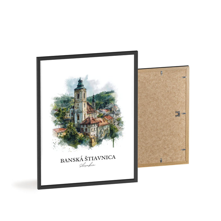 Banská Štiavnica, Slovakia – Watercolor Art Print