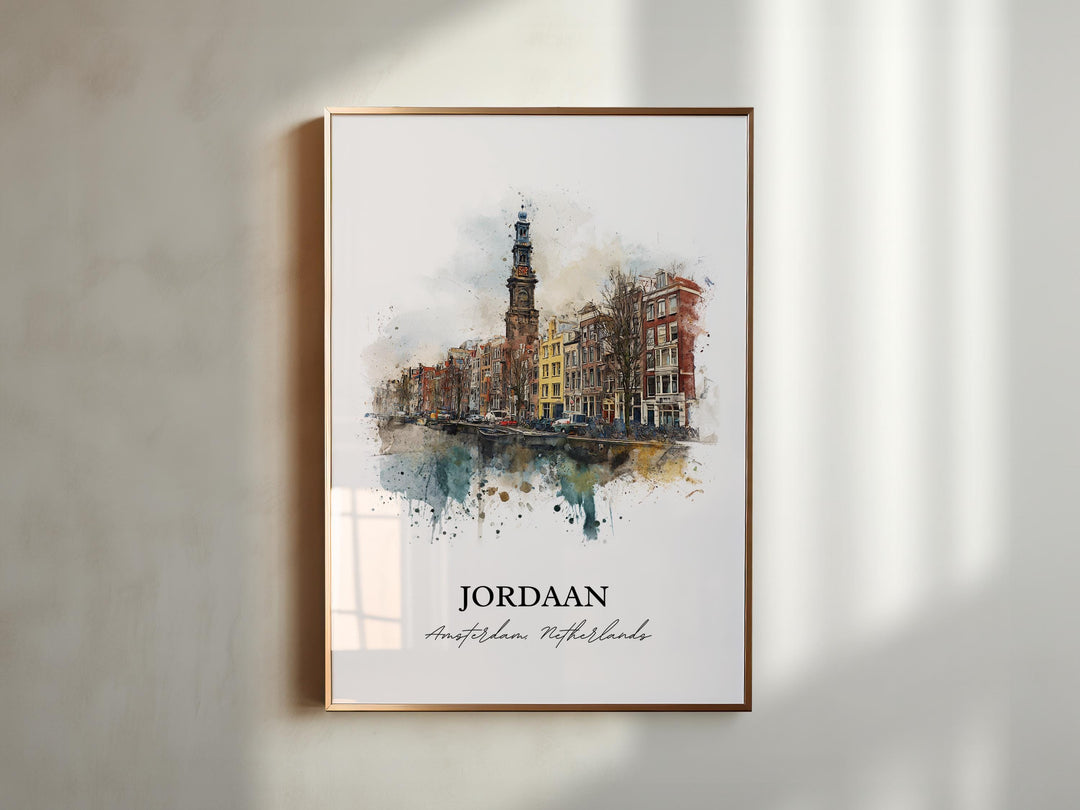 Jordaan Amsterdam Wall Art, Amsterdam Print, Amsterdam Art, Amsterdam NLD Gift, Netherlands Travel Print, Travel Poster, Housewarming Gift