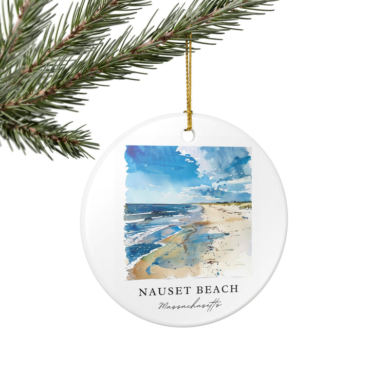 Nauset Beach MA Ornament: Unique Nauset Beach Souvenir, Nauset Beach Xmas Decor, and Authentic Nauset Beach Massachusetts Gift