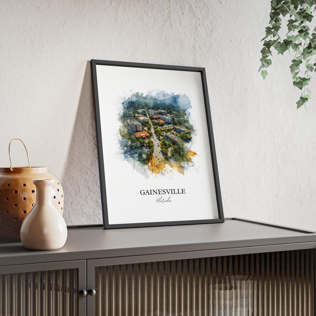 Gainesville, Florida – Watercolor Art Print