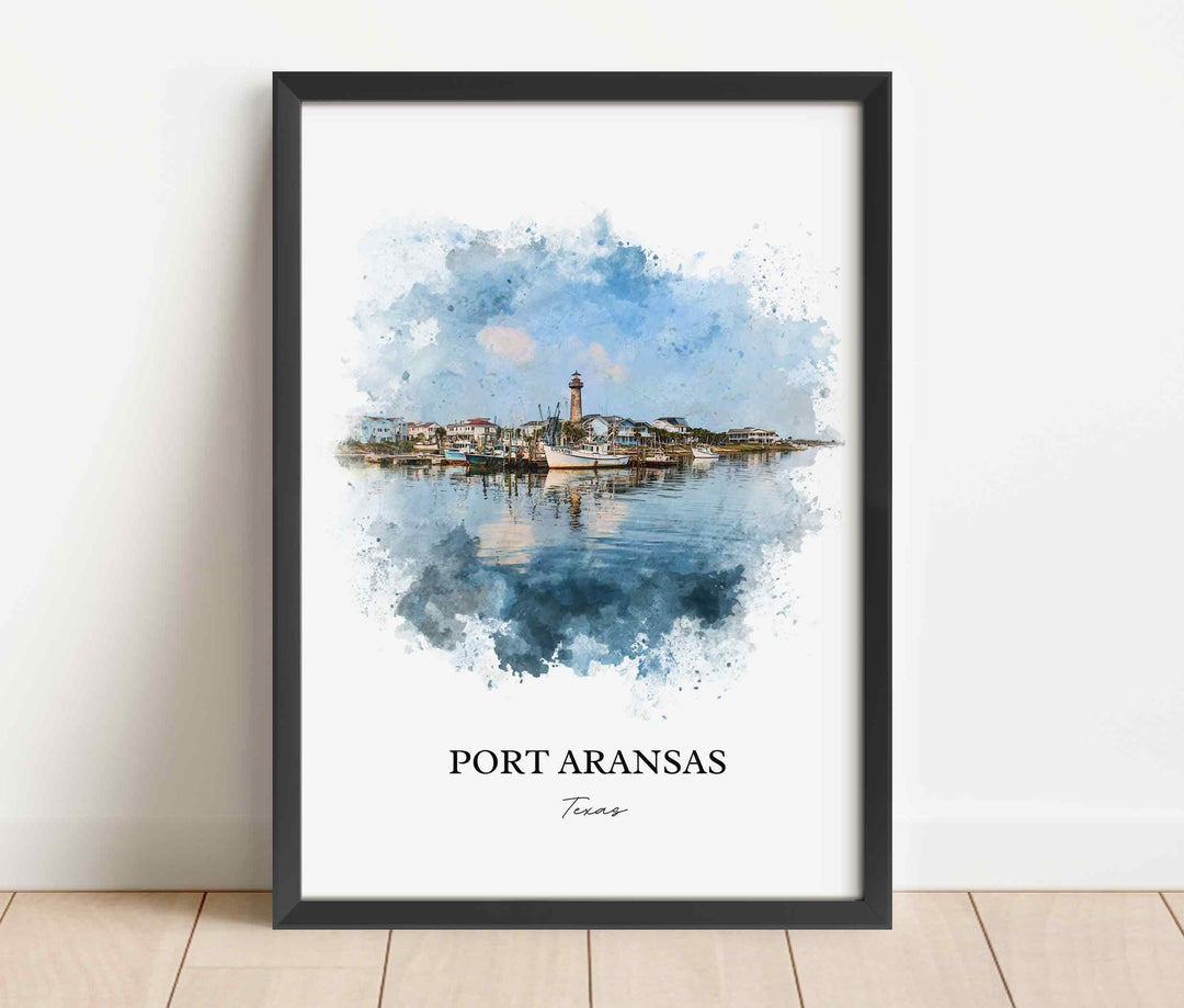 Port Aransas, Texas – Watercolor Art Print