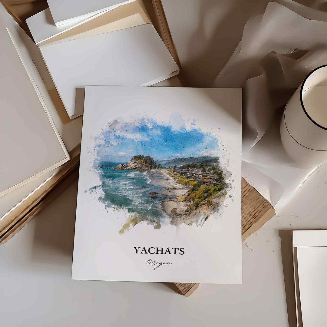 Yachats, Oregon – Watercolor Art Print