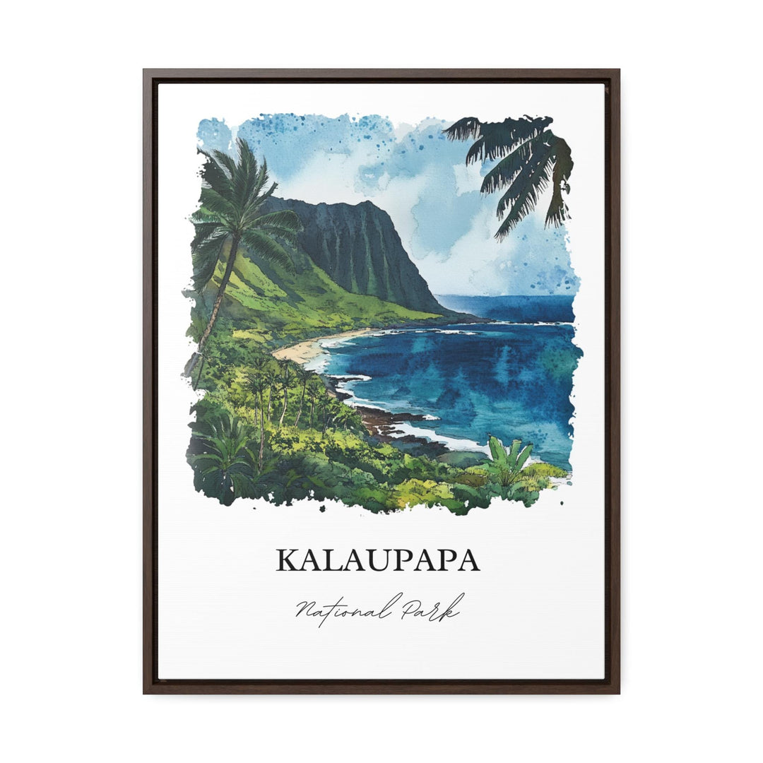 Kalaupapa Wall Art, Kalaupapa Hawaii Print, Molokai Watercolor Art, Molokai Gift, Travel Print, Travel Poster, Housewarming Gift