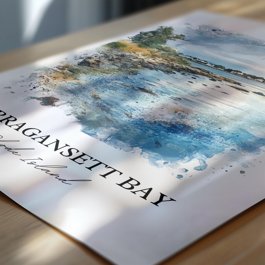 Narragansett Bay Wall Art, Rhode Island Print, Rhode Island Artwork, Narragansett Bay Gift, Travel Print, Travel Poster, Housewarming Gift
