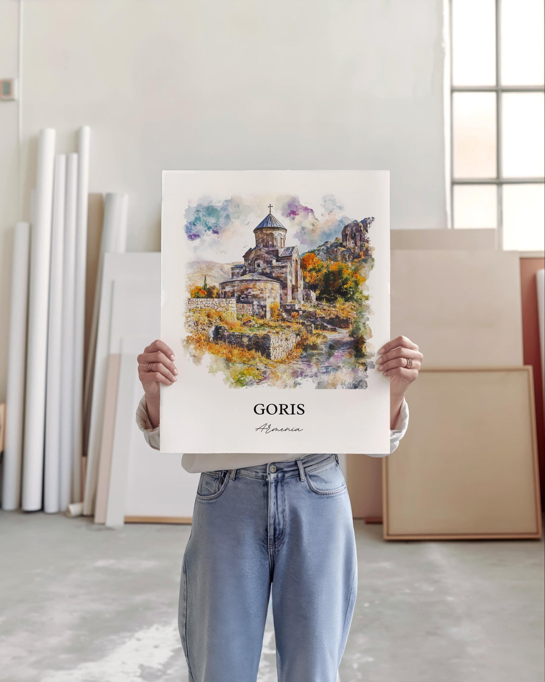 Goris, Armenia – Watercolor Art Print