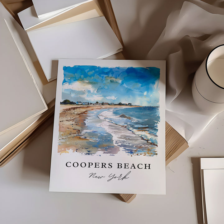 Coopers Beach Art, Southampton Print, Coopers Beach Wall Art, NY Beach Gift, Travel Print, Travel Poster, Travel Gift, Housewarming Gift