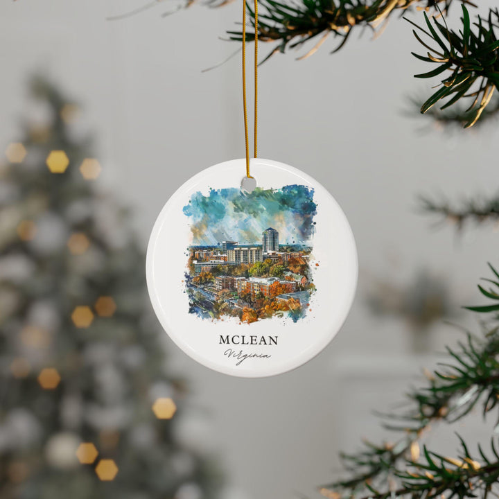 Mclean Virginia Ornament: Unique Mclean Souvenir, Mclean Xmas Decor, and Authentic Mclean VA Gift
