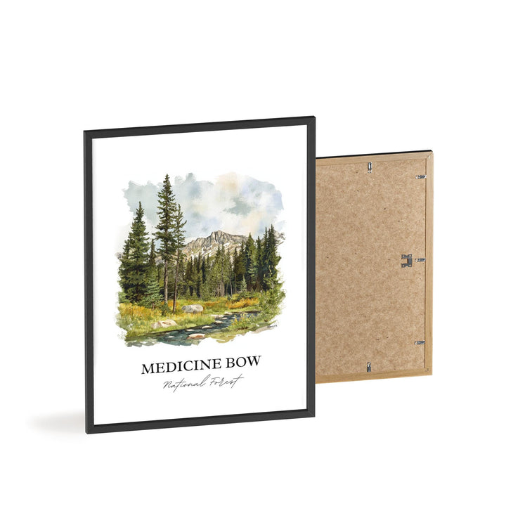 Medicine Bow Wall Art, Carbon County Print, Wyoming Watercolor Art, Medicine Bow Forest Gift, Travel Print, Travel Poster, Housewarming Gift