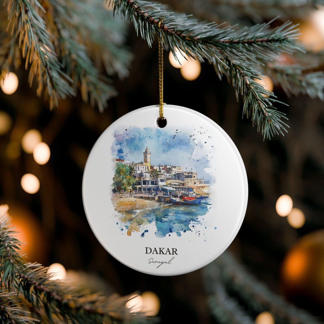Dakar Senegal Ornament: Unique Dakar Souvenir, Dakar Xmas Decor, and Authentic Dakar Senegal Gift