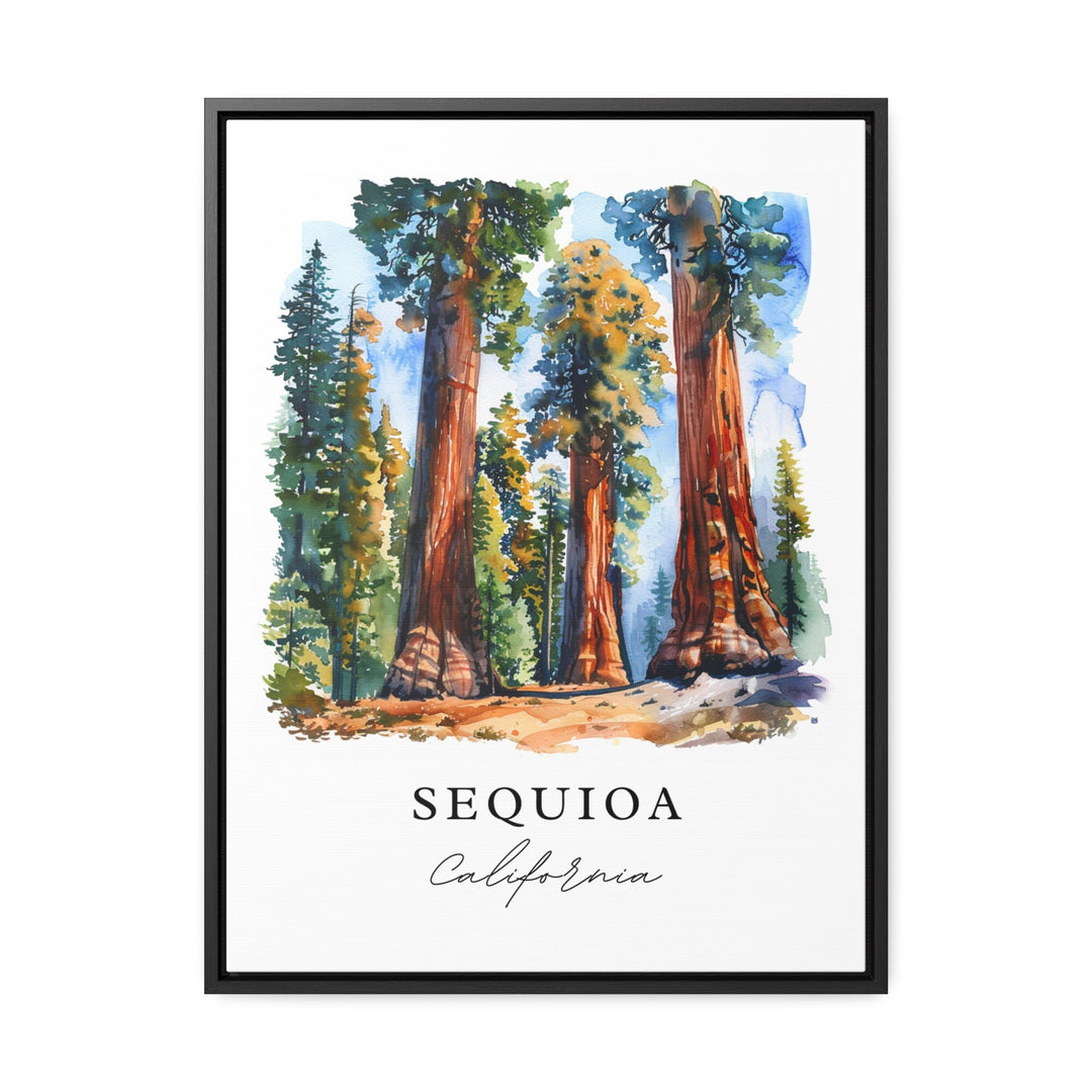 Sequioa Wall Art, Sequioa National Park Print, Sequioa Trees Watercolor, California Gift,