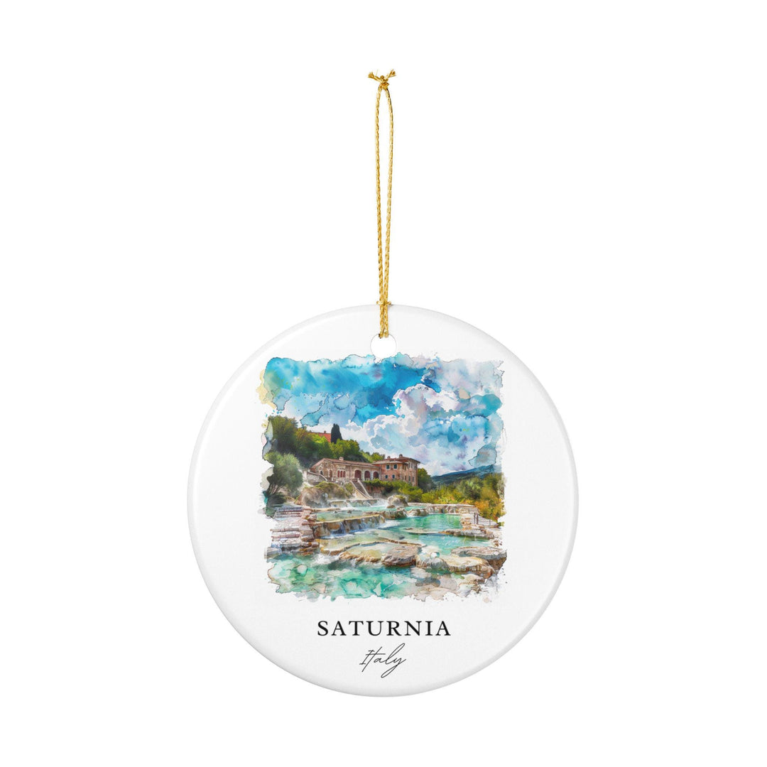 Saturnia Italy Ornament: Unique Saturnia Souvenir, Saturnia Xmas Decor, and Authentic Saturnia Italy Gift