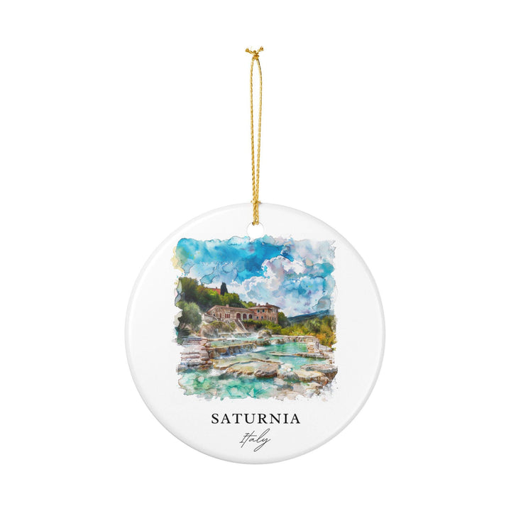 Saturnia Italy Ornament: Unique Saturnia Souvenir, Saturnia Xmas Decor, and Authentic Saturnia Italy Gift