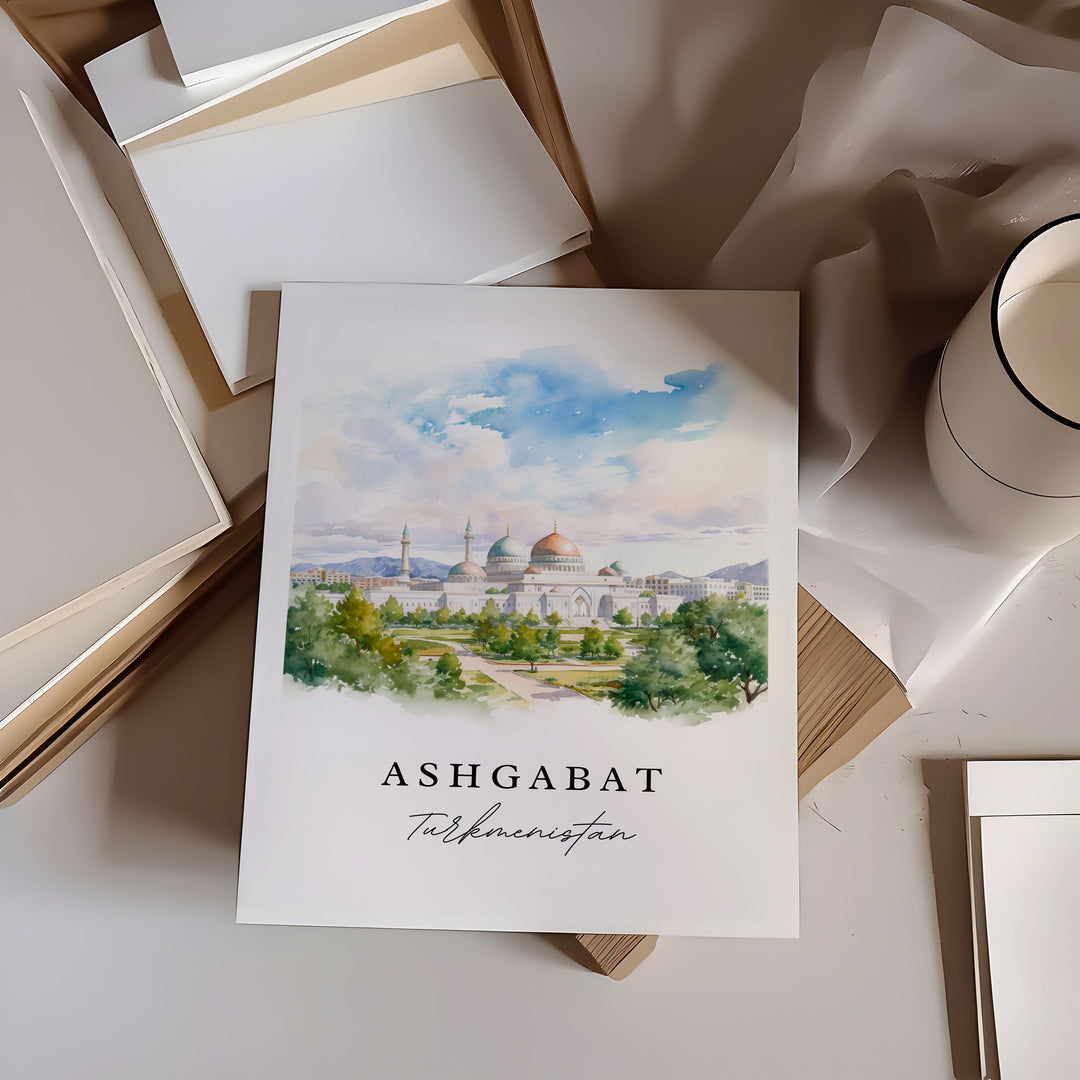 Ashgabat wall art - Turkmenistan, Ashgabat print, Wedding gift, Ashgabat Birthday present, Custom Text, Perfect Gift