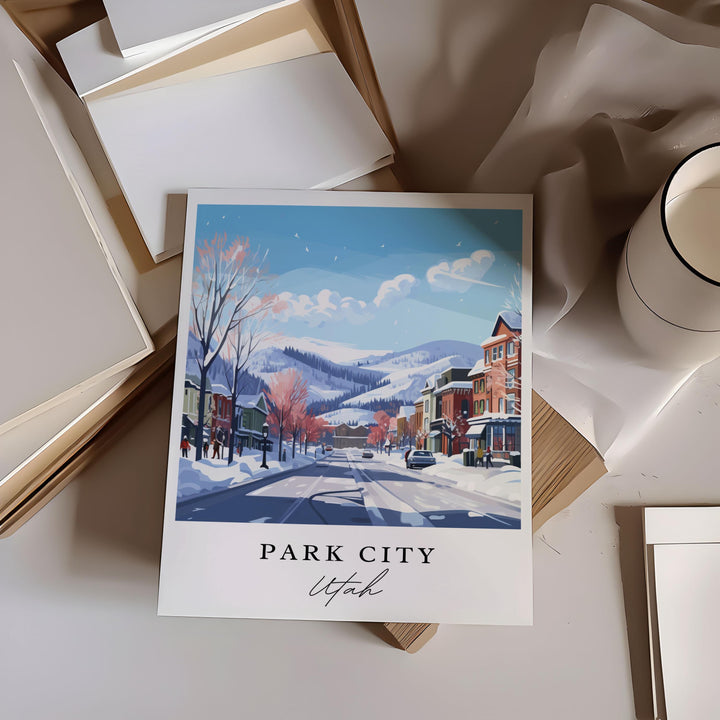 Park City Utah wall art - Utah, Park City poster, Park City Mountain Wedding gift, Birthday present, Custom Text, Personalized Gift