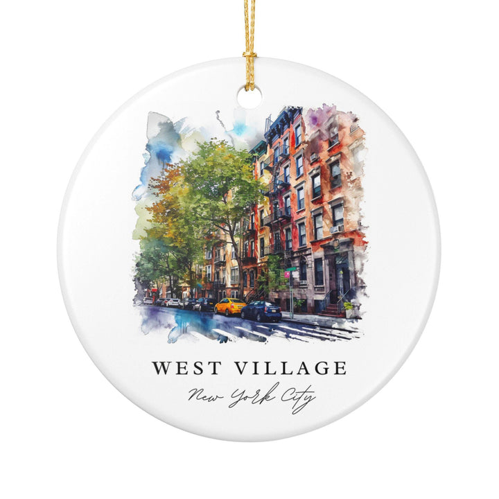 West Village Ornament: Unique West Village NYC Souvenir, Manhattan Xmas Decor, and Authentic Manhattan Gift