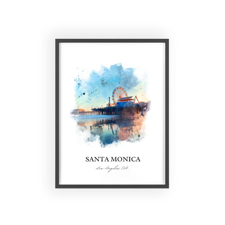 Santa Monica, California – Watercolor Art Print