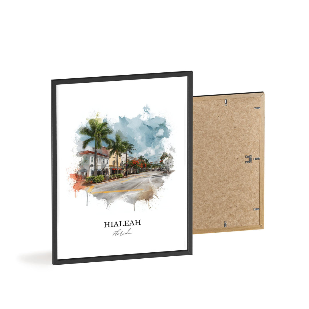 Hialeah, Florida – Watercolor Art Print