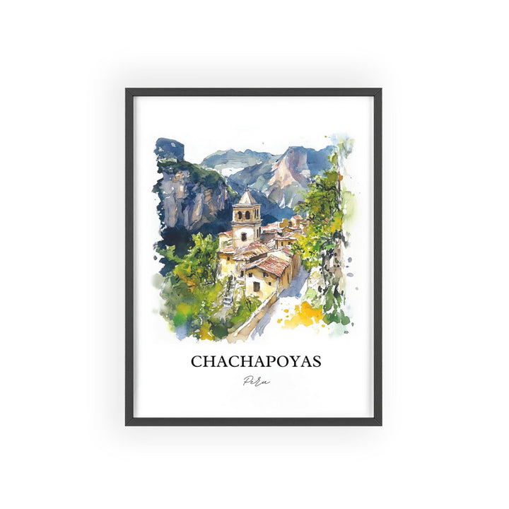 Chachapoyas Wall Art, Northern Peru Print, Peru Watercolor Art, Chachapoyas Gift, Travel Print, Travel Poster, Housewarming Gift