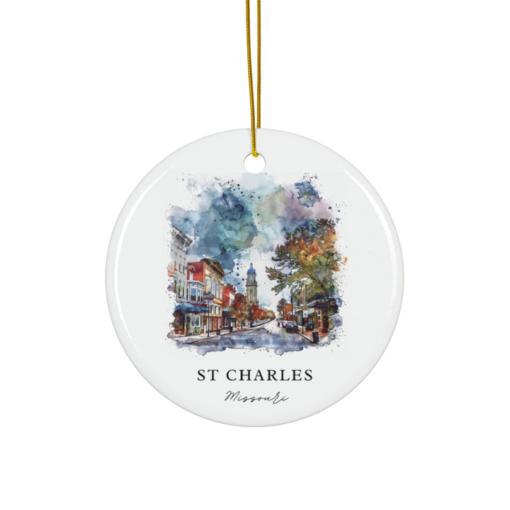 St. Charles Missouri Ornament: Unique St. Charles Souvenir, St. Charles Xmas Decor, and Authentic Missouri Gift