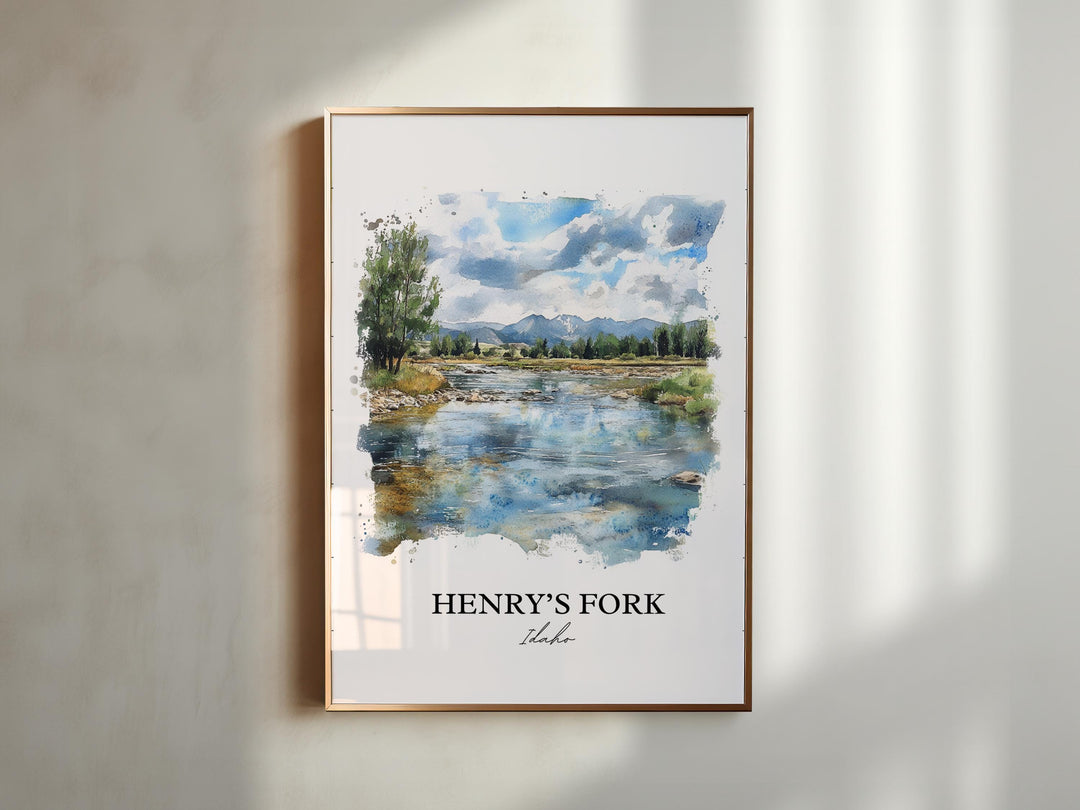 Henry's Fork, Idaho, USA – Watercolor Art Print