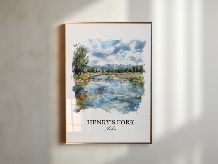 Henry's Fork, Idaho, USA – Watercolor Art Print
