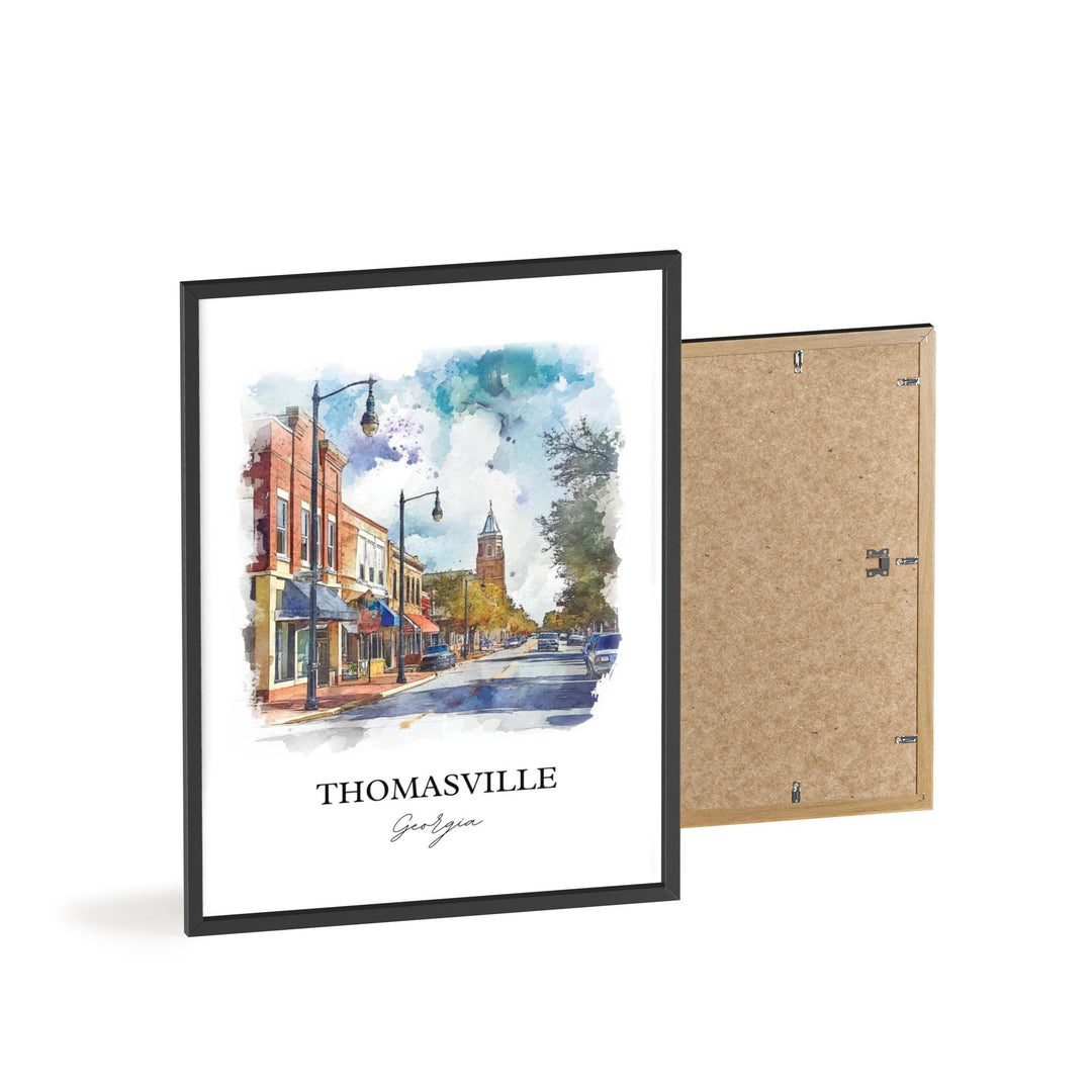 Thomasville GA Wall Art, Thomas County GA Print, Georgia Watercolor Art, Thomasville Gift, Travel Print, Travel Poster, Housewarming Gift