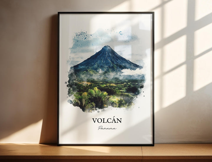 Volcán Panama Wall Art, Tierras Altas Print, Panama Watercolor Art, Volcán Panama Gift, Travel Print, Travel Poster, Housewarming Gift