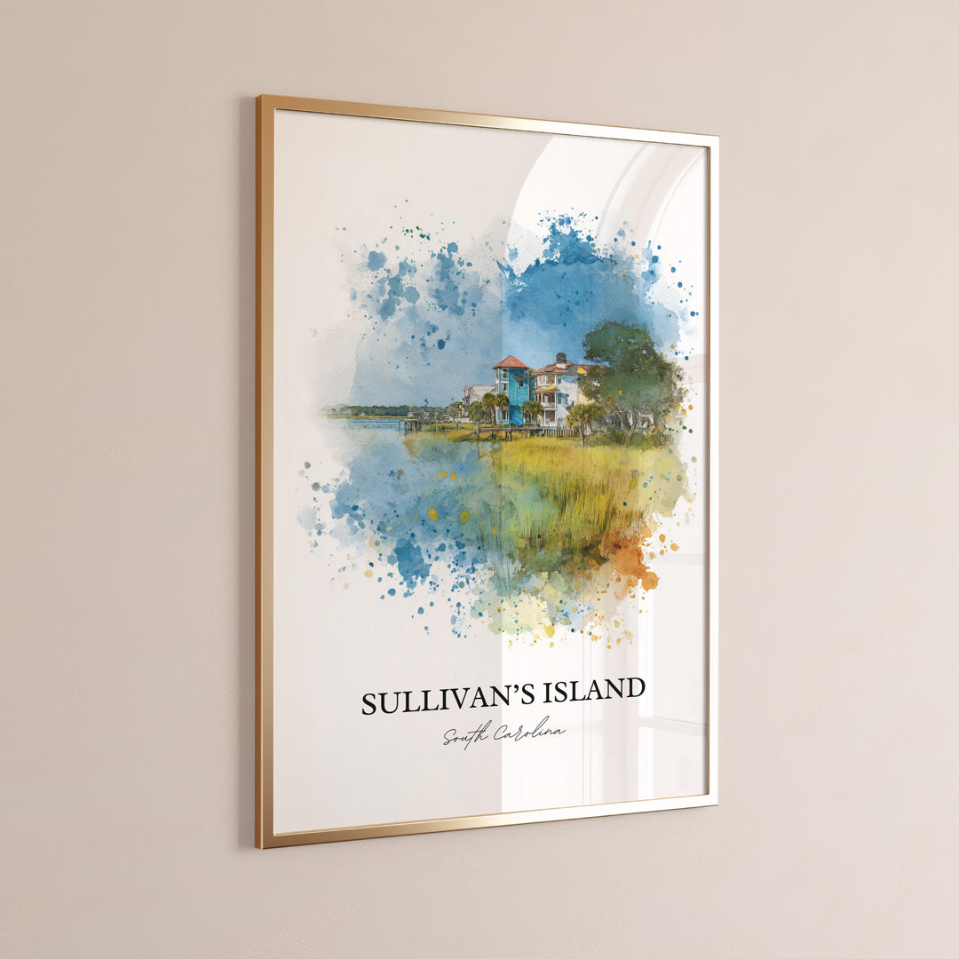 Sullivans Island, SC – Watercolor Art Print