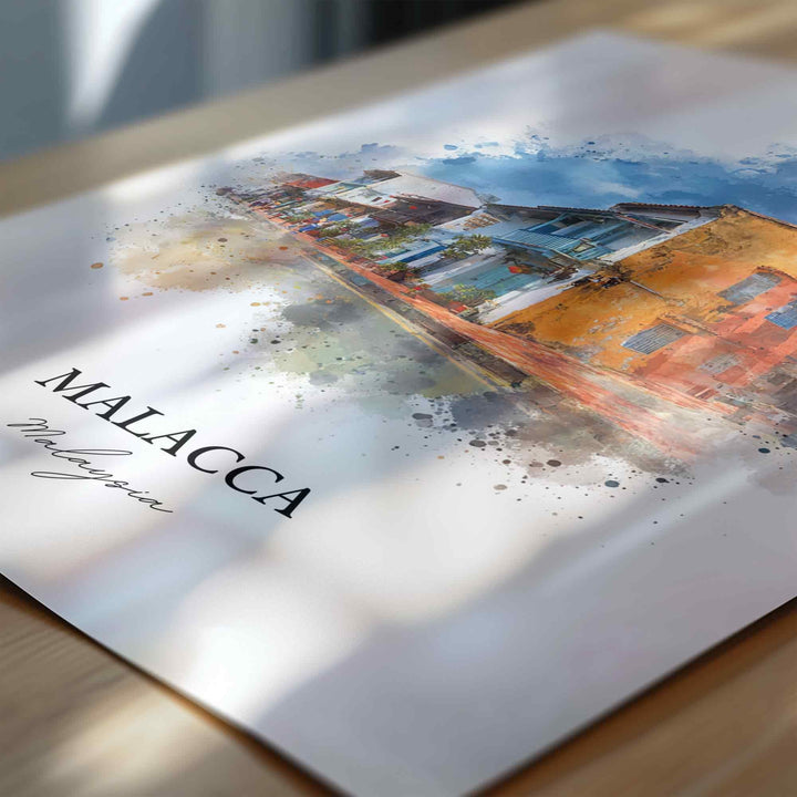 Malacca, Malaysia – Watercolor Art Print