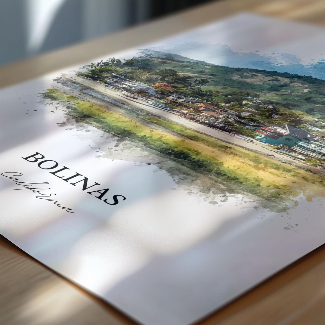 Bolinas, California – Watercolor Art Print
