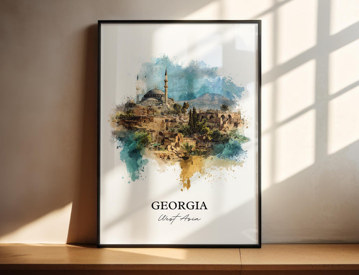 Tbilisi, Georgia – Watercolor Art Print