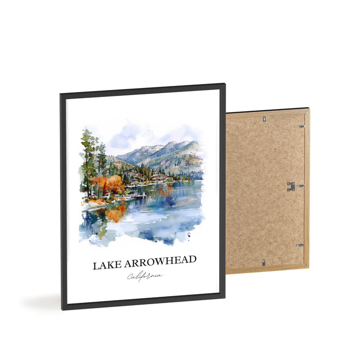 Lake Arrowhead Wall Art, San Bernardino Print, San Bernardino Art, Lake Arrowhead Gift, Travel Print, Travel Poster, Housewarming Gift