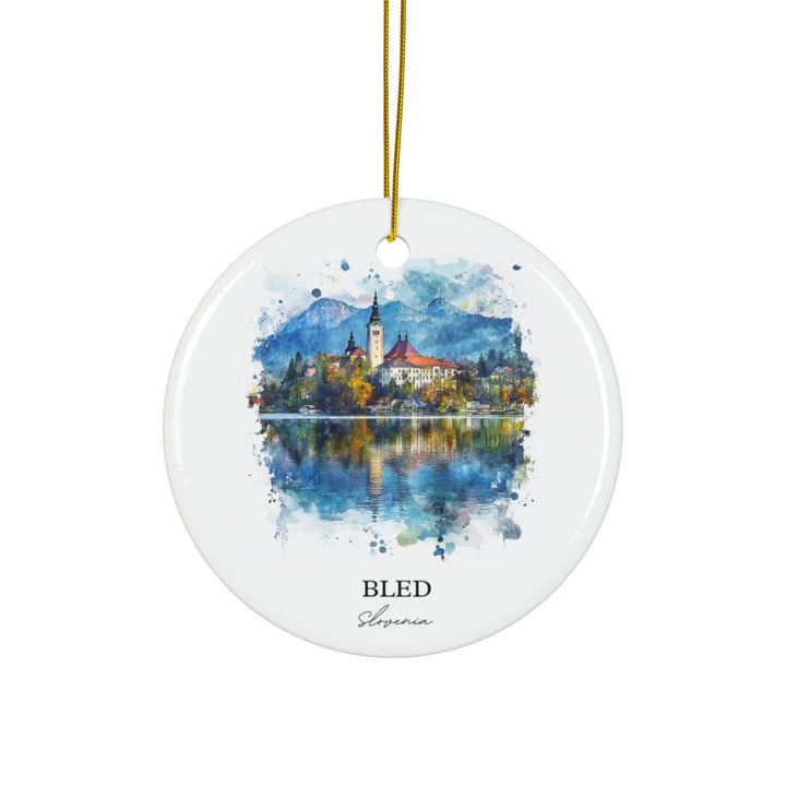 Bled Slovenia Ornament: Unique Bled Slovenia Souvenir, Slovenia Xmas Decor, and Authentic Lake Bled Gift