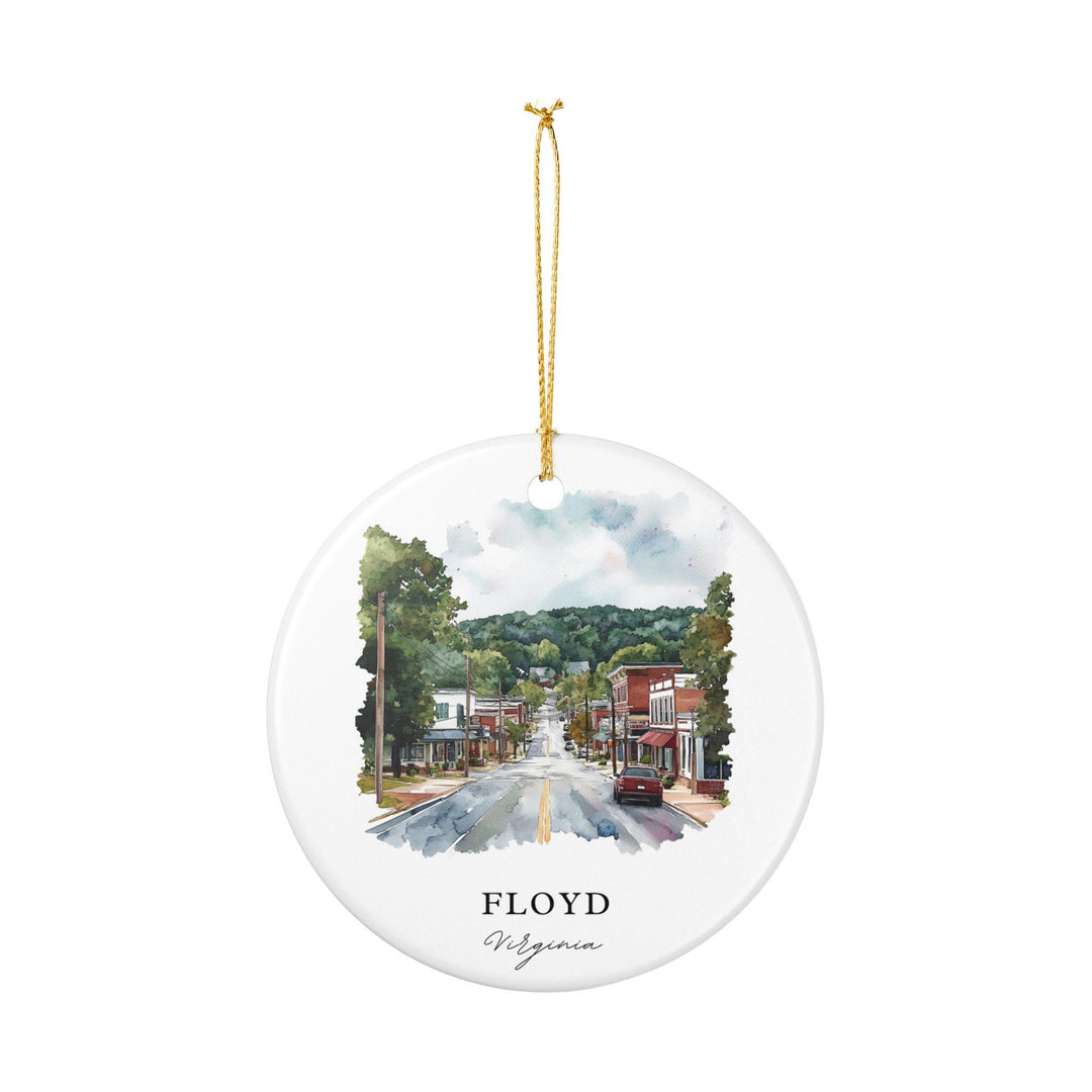 Floyd Virginia Ornament: Unique Floyd VA Souvenir, Floyd VA Xmas Decor, and Authentic Floyd Virginia Gift