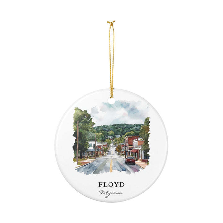 Floyd Virginia Ornament: Unique Floyd VA Souvenir, Floyd VA Xmas Decor, and Authentic Floyd Virginia Gift
