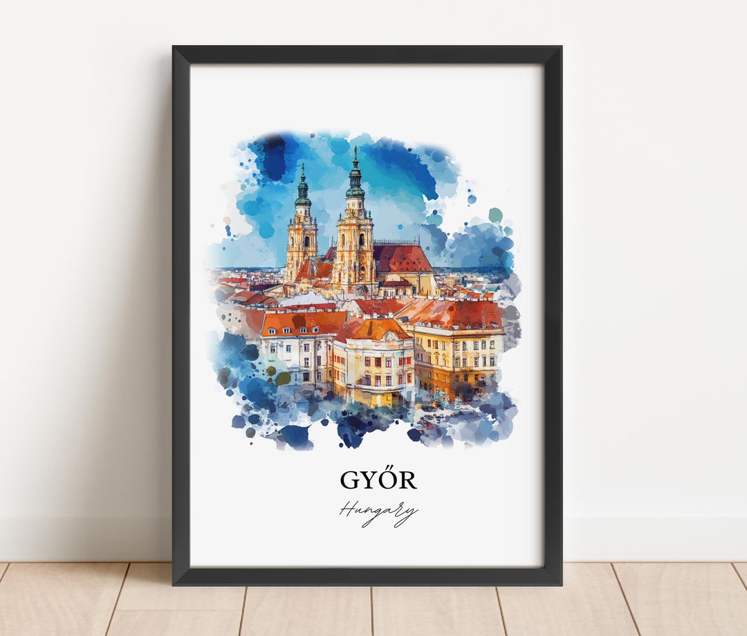 Gyor, Hungary – Watercolor Art Print
