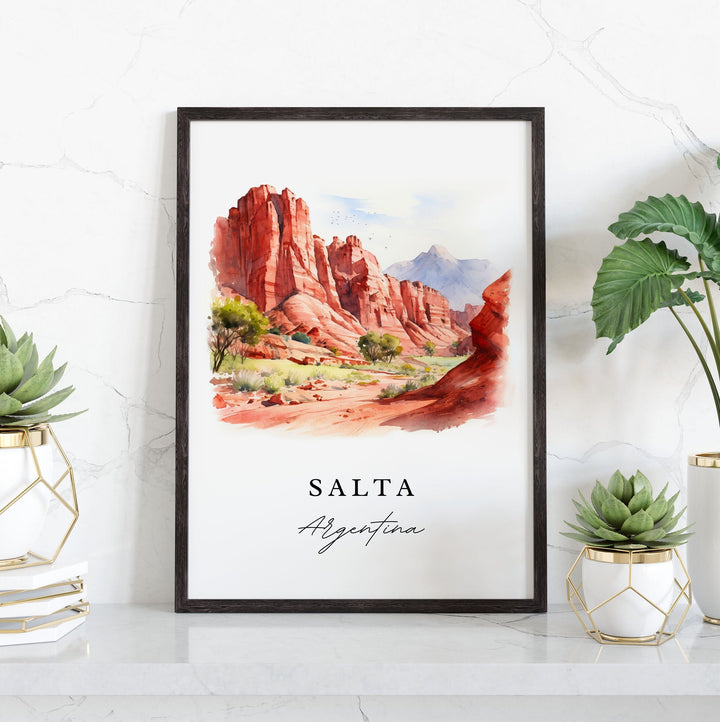 Salta Argentina wall art - Argentina, Salta poster print, Salta Wedding gift, Salta Argentina Birthday present, Custom Text, Perfect Gift