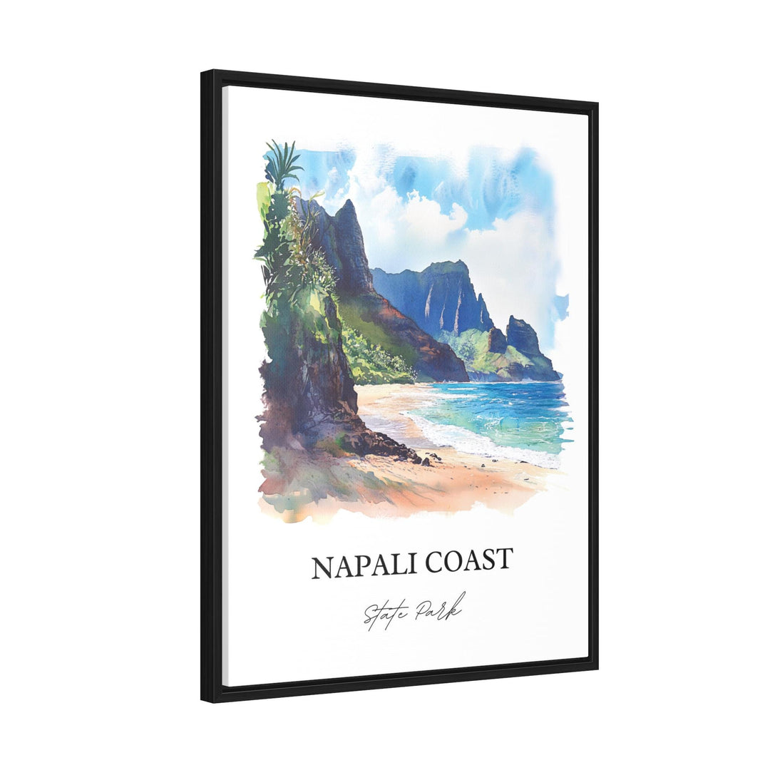 Napali Coast Wall Art, Kauai HI Print, Kauai Watercolor Art, Napali Coast State Park Gift, Travel Print, Travel Poster, Housewarming Gift