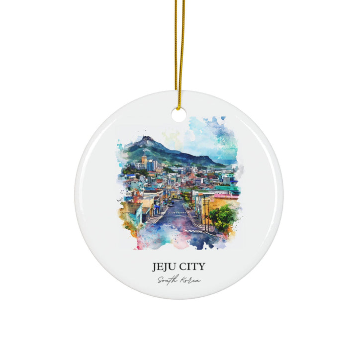Jeju City Ornament: Unique South Korea Souvenir, Jeju City Xmas Decor, and Authentic Jeju City Gift