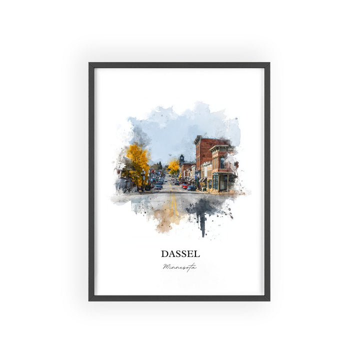 Dassel, Minnesota – Watercolor Art Print