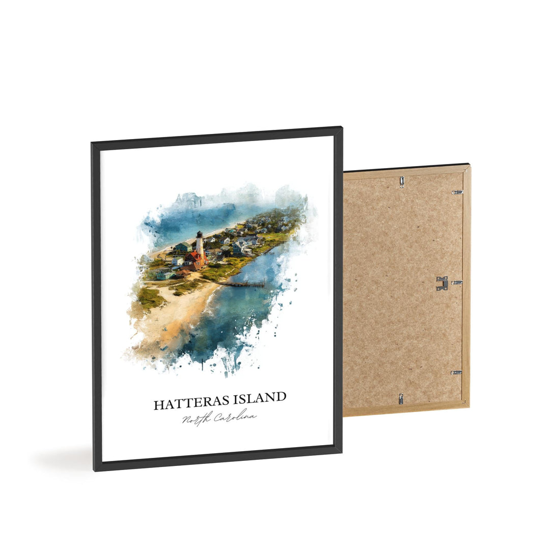 Hatteras Island, North Carolina – Watercolor Art Print