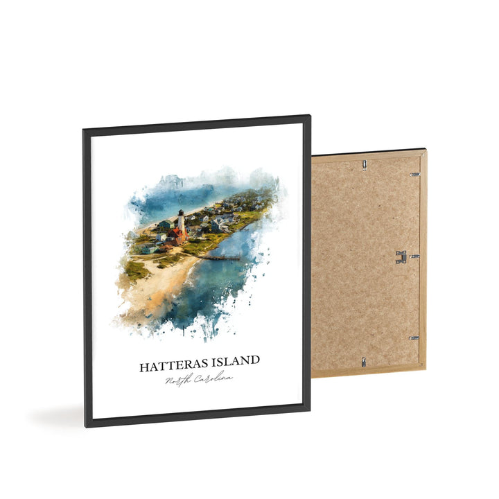 Hatteras Island, North Carolina – Watercolor Art Print