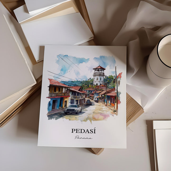 Pedasí Panama Wall Art, Pedasí Print, Panama Watercolor Art, Azuero Peninsula Panama Gift, Travel Print, Travel Poster, Housewarming Gift